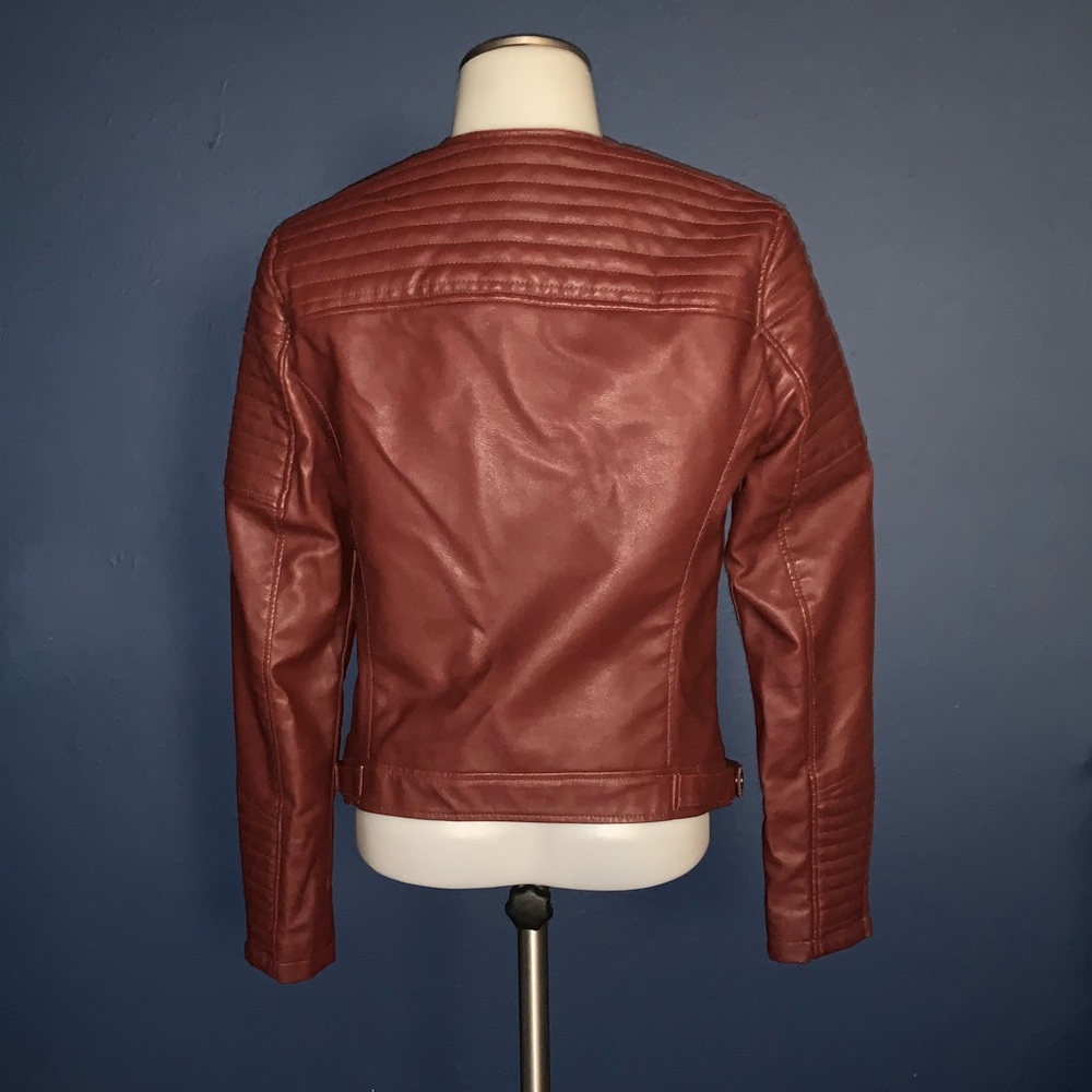 | Retro Faux Leather Jacket - Picture 3 of 5